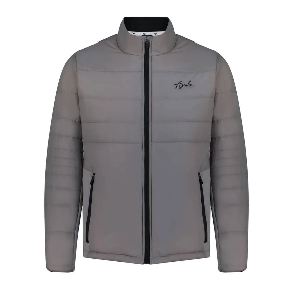 Aguila Golf Padded Jacket – Light Gray Full-Zip Performance Fit