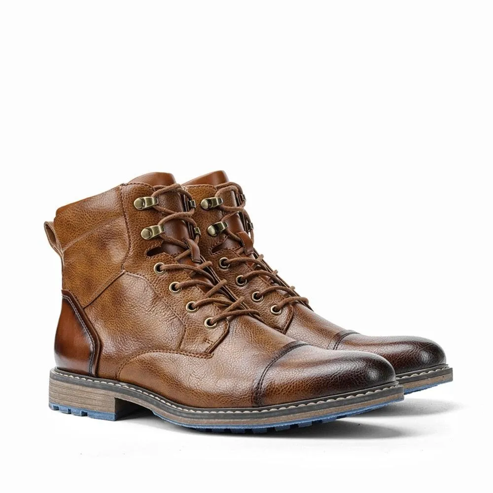AL Men's Genuine Leather Comfortable Winter Boots