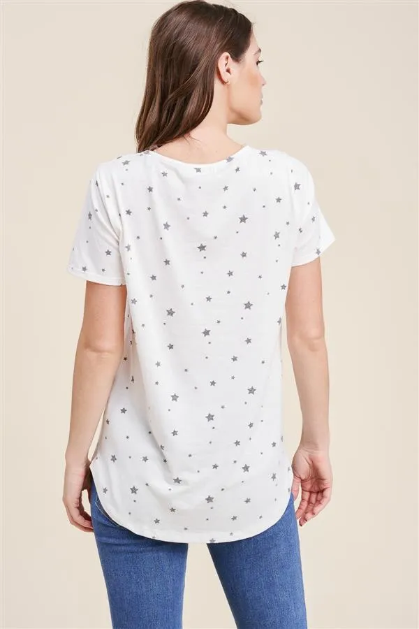 Andrea Short Sleeve Star Casual Tee