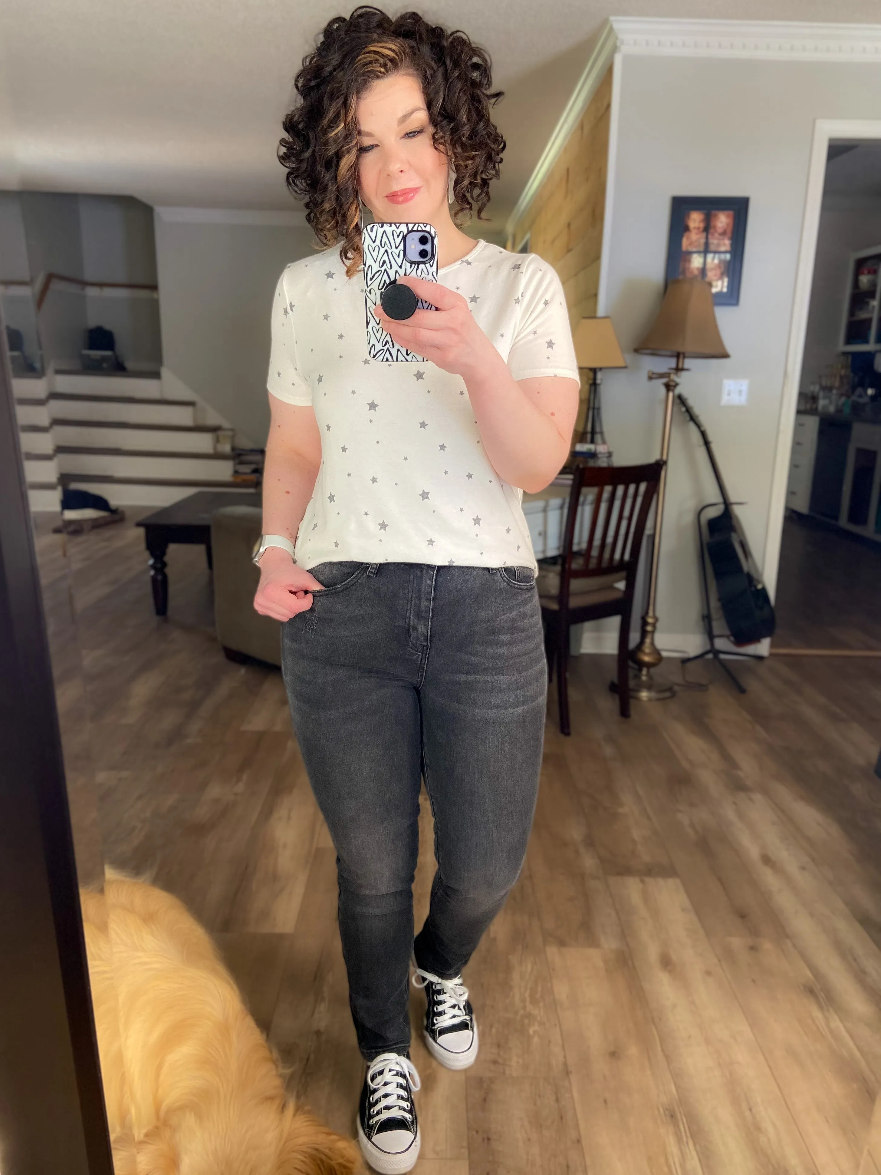 Andrea Short Sleeve Star Casual Tee