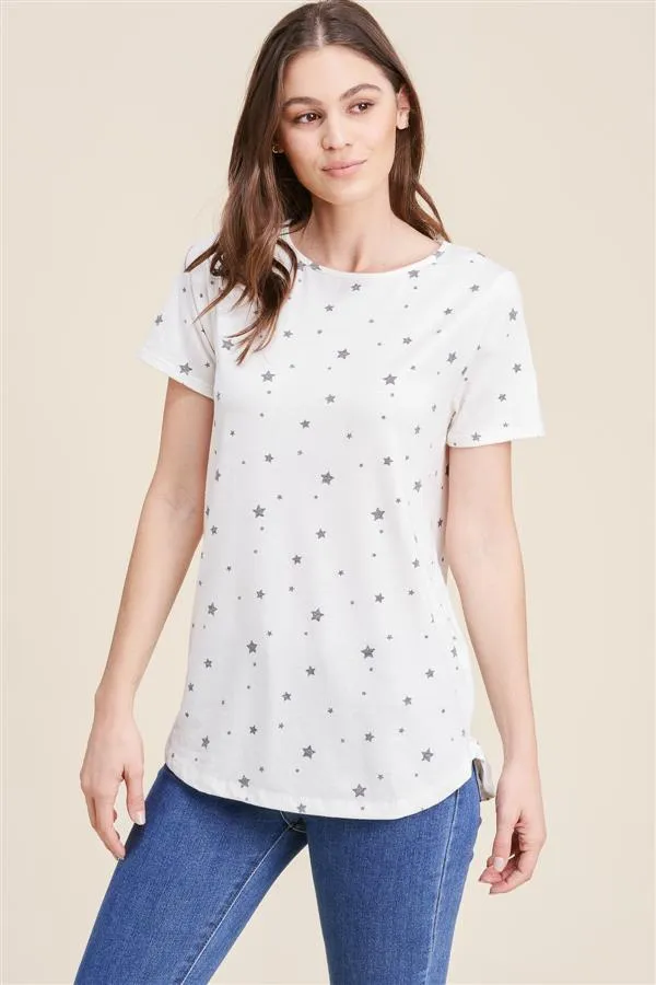 Andrea Short Sleeve Star Casual Tee