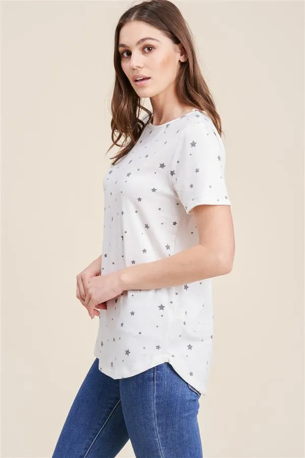 Andrea Short Sleeve Star Casual Tee