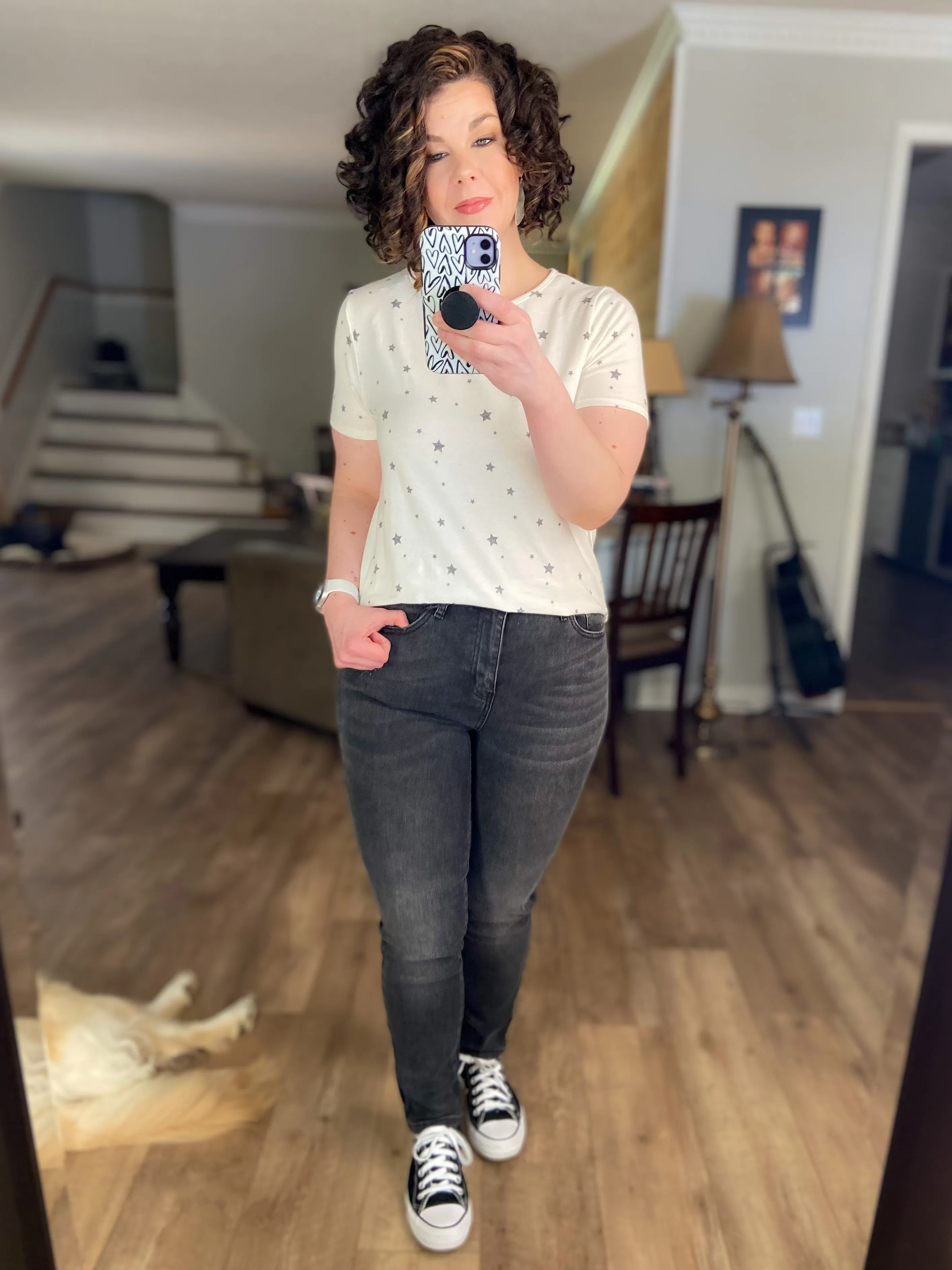 Andrea Short Sleeve Star Casual Tee