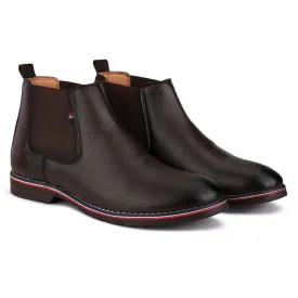 Bersache Comfortable Casual Outdoor Stylish Partywear Boots For Men(9084-Dark Brown)