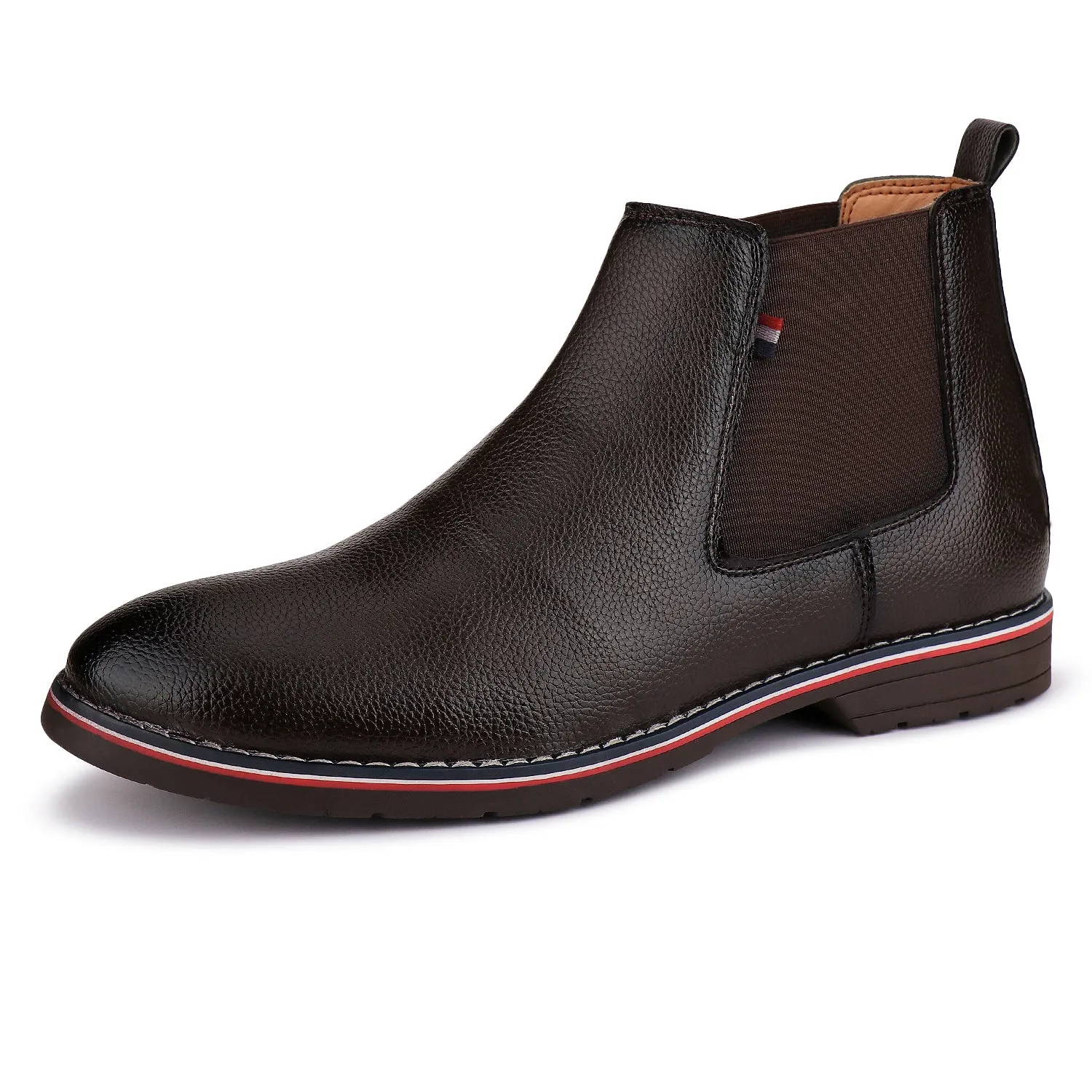 Bersache Comfortable Casual Outdoor Stylish Partywear Boots For Men(9084-Dark Brown)