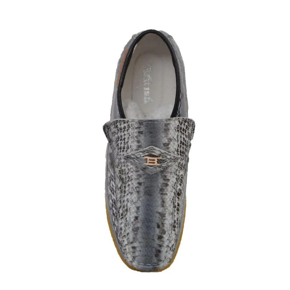 British Walkers Bwb Men's Snake Skin Leather Crepe Sole Ankle Boots
