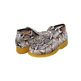 British Walkers Bwb Men's Snake Skin Leather Crepe Sole Ankle Boots