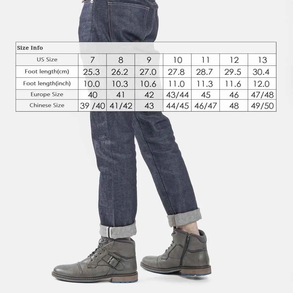 Classic Comfortable Leather Ankle Boots: TC200 Men's Casual Shoes