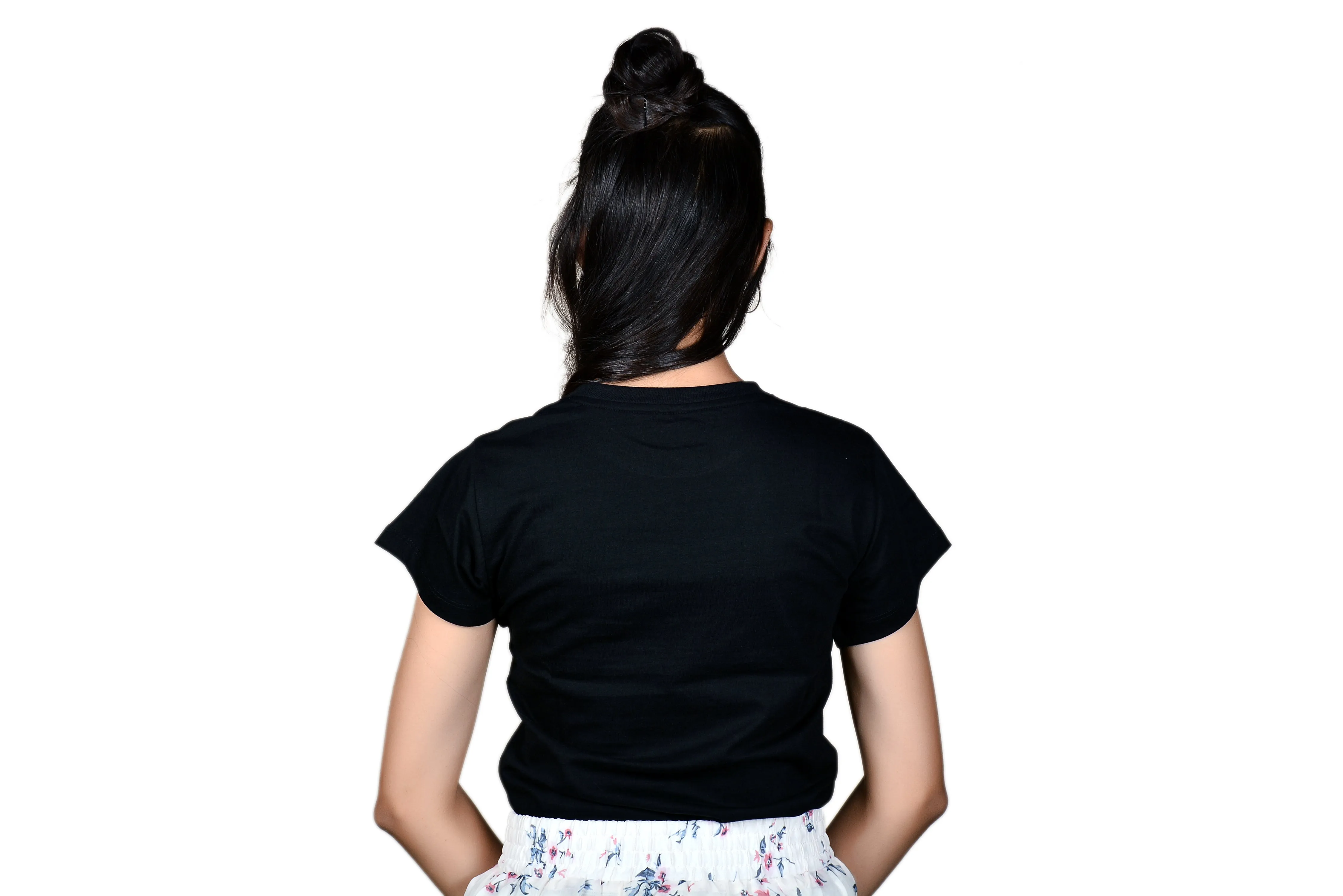 Classic Fit Women Black Tshirt
