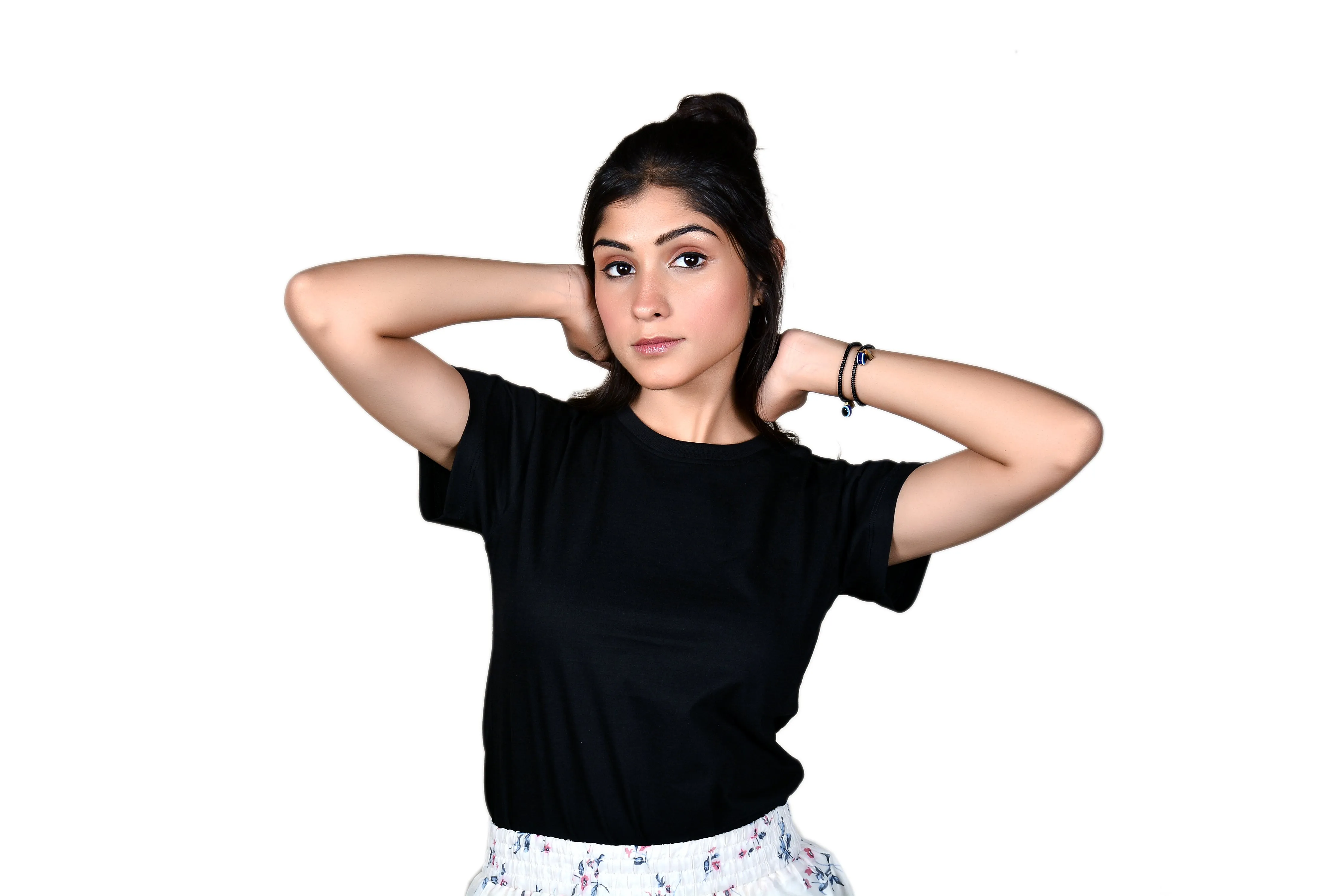 Classic Fit Women Black Tshirt