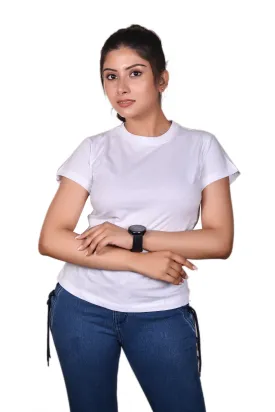 Classic Fit Women White Tshirt