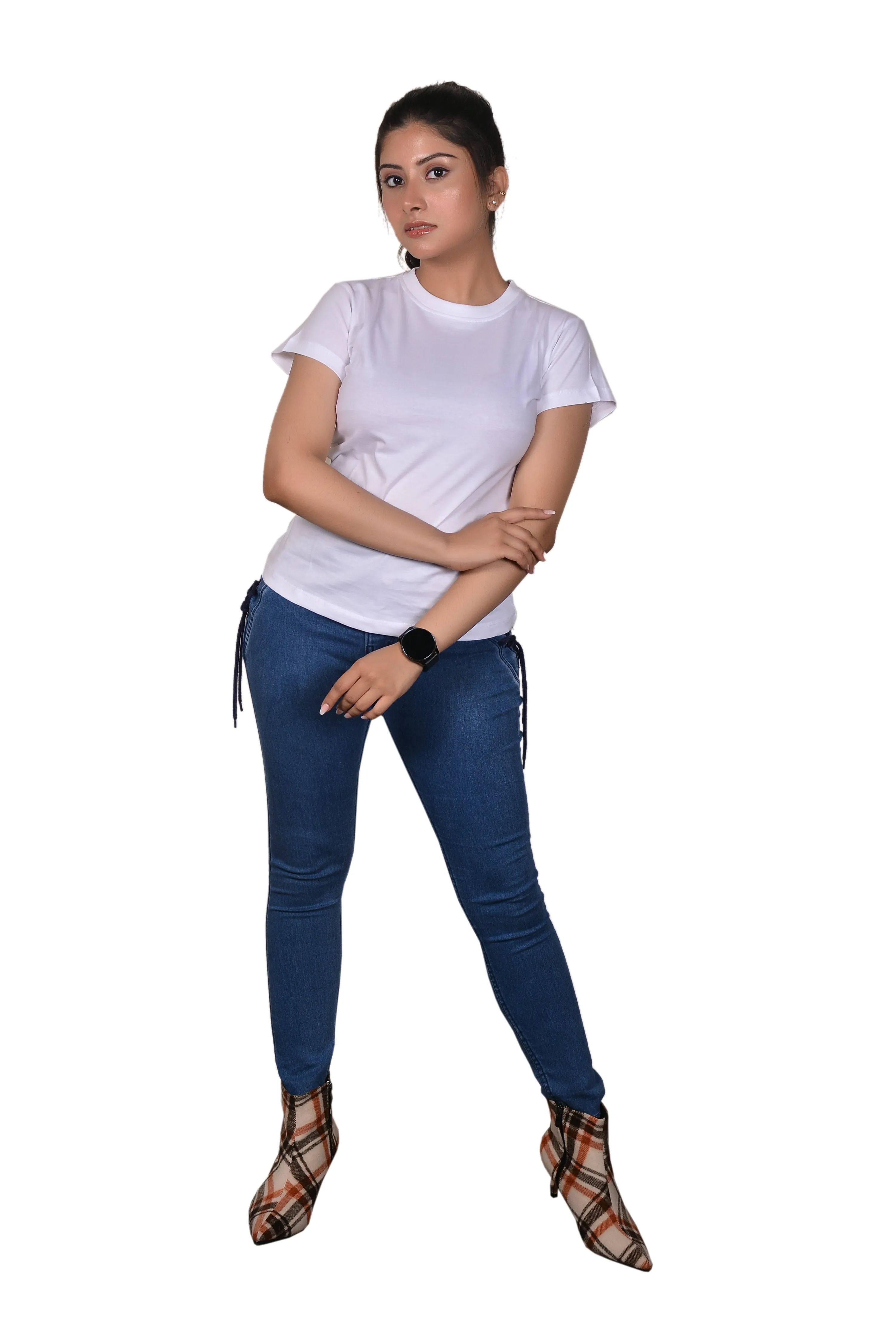 Classic Fit Women White Tshirt