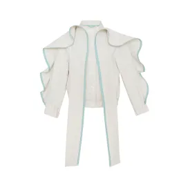 Cotton Jacket With Ruffles Baltic, Beige