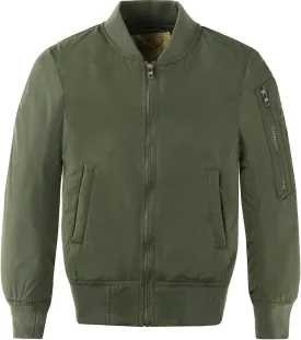 CUNYI Boys' Fashion Zip Up Bomber Jacket Windproof Flight Jacket Lightweight Windbreaker Outdoor