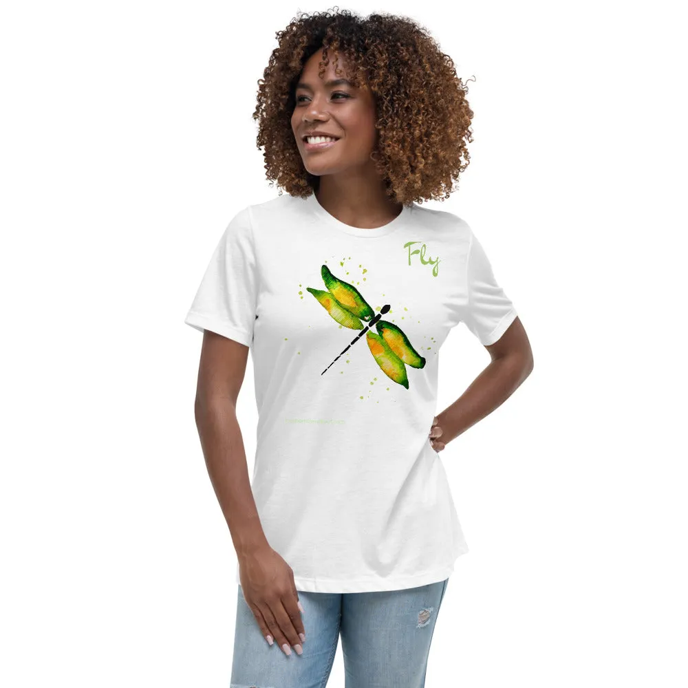 Dragonfly "Fly" Green Women's T-Shirt