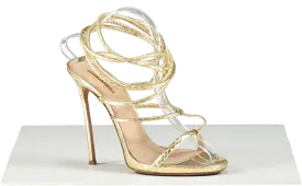 DSQUARED2 Metallic Snakeskin Strappy Sandals UK 6 EU 39 👠