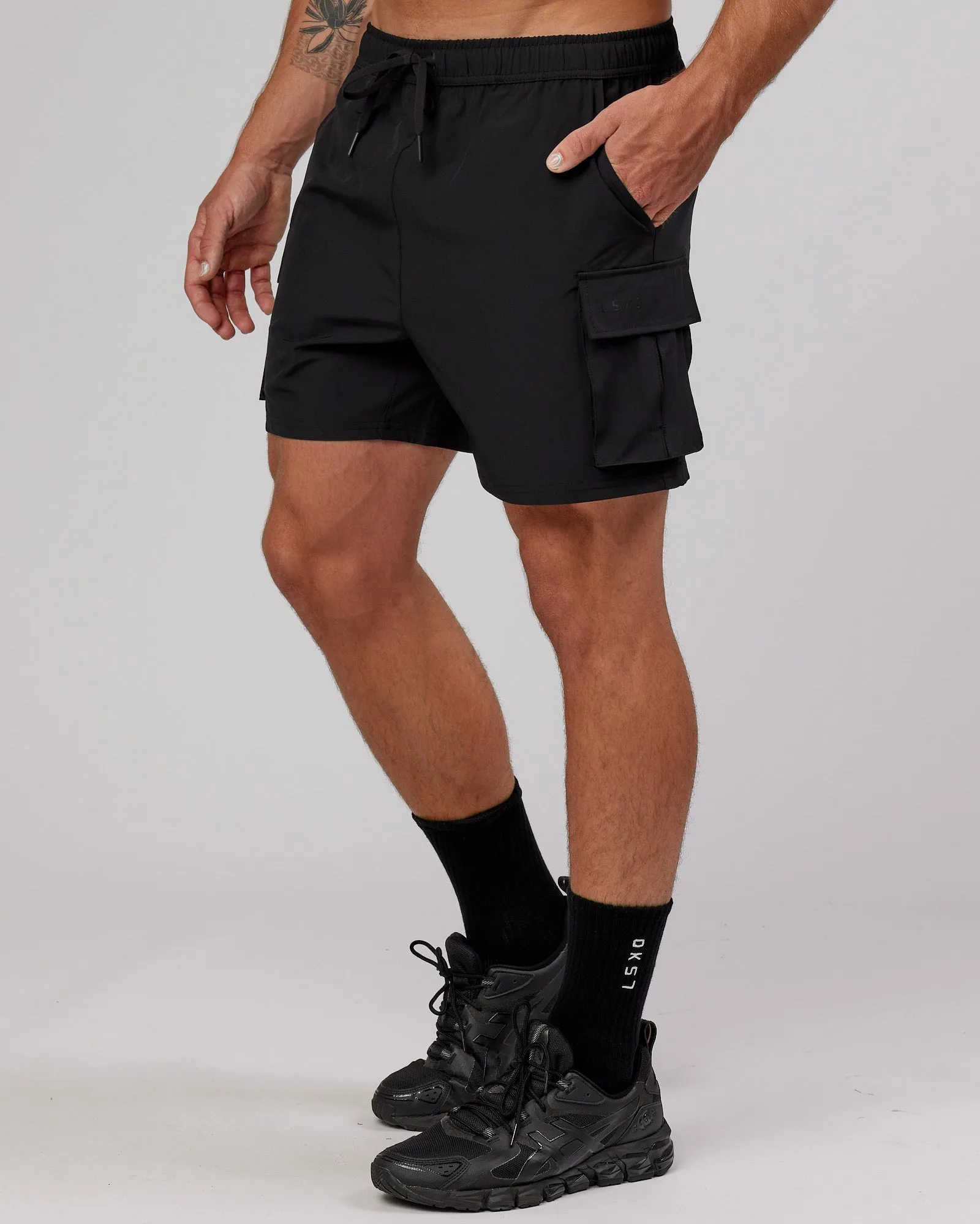 Energy Stretch 6" Performance Cargo Shorts - Black