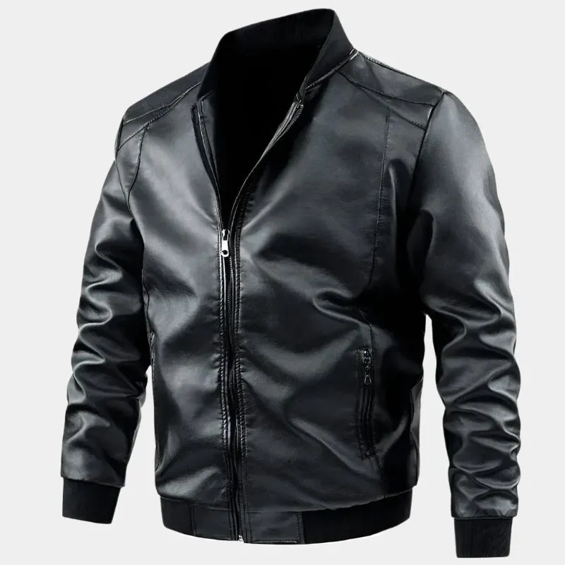 Essential Leather Jacket - Cross & Crown