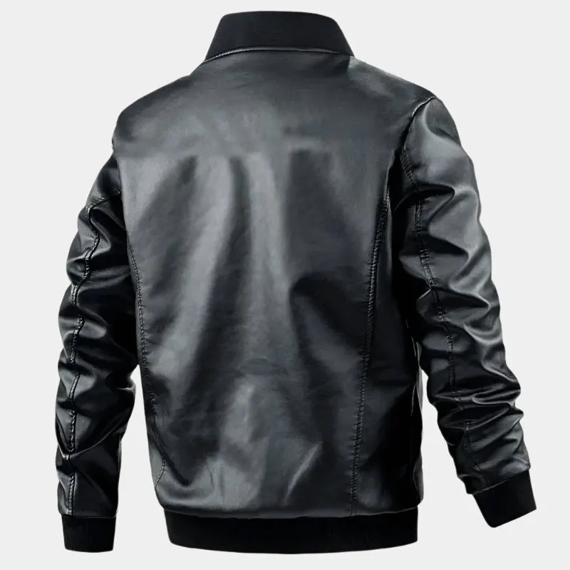Essential Leather Jacket - Cross & Crown