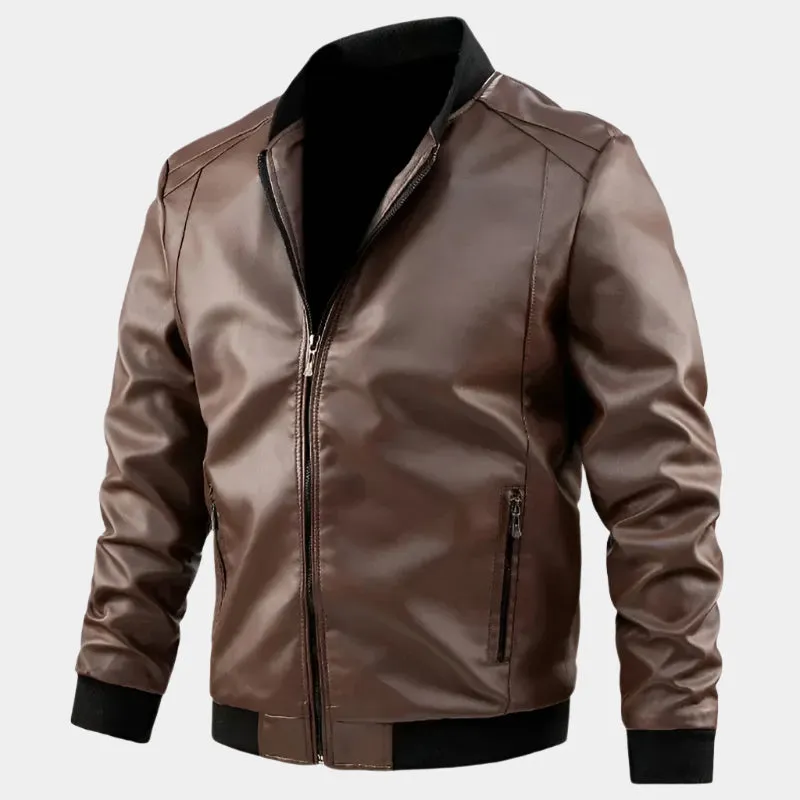 Essential Leather Jacket - Cross & Crown