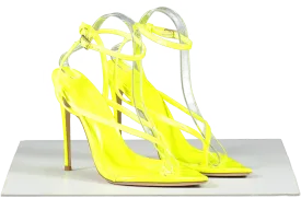FEMME LOS ANGELES Neon Yellow Effie Sandal - Highlighter UK 6 EU 39 👠