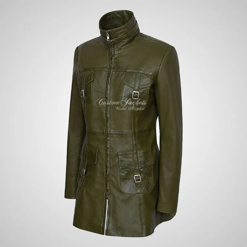 GINVERA Ladies Hip Length Blouson Jacket Soft Lambskin Leather