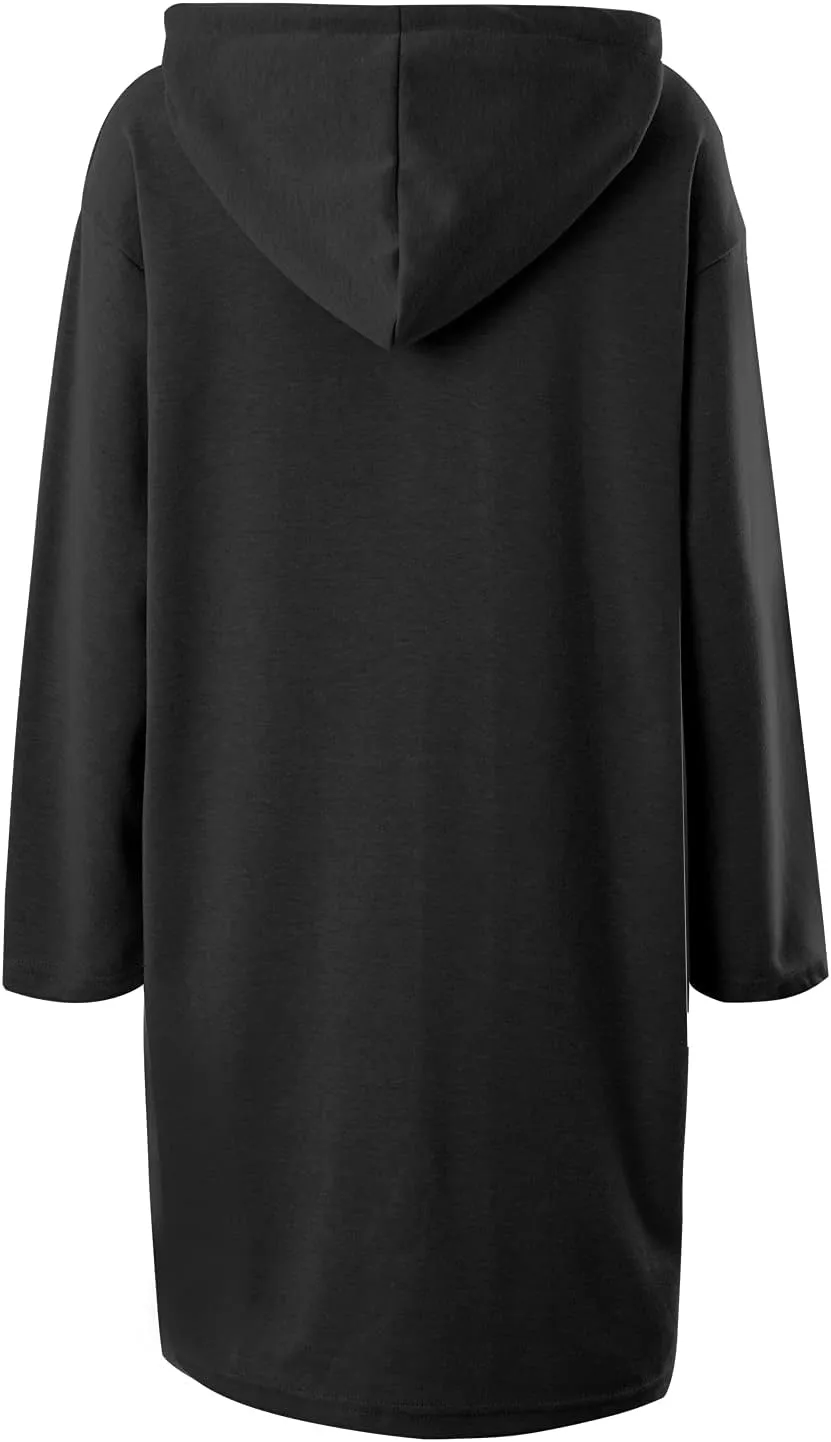 GIVON Womens Hoodies Dress Hooded Sweatshirts Loose Fit Long Sleeve Casual Tunic Loungewear