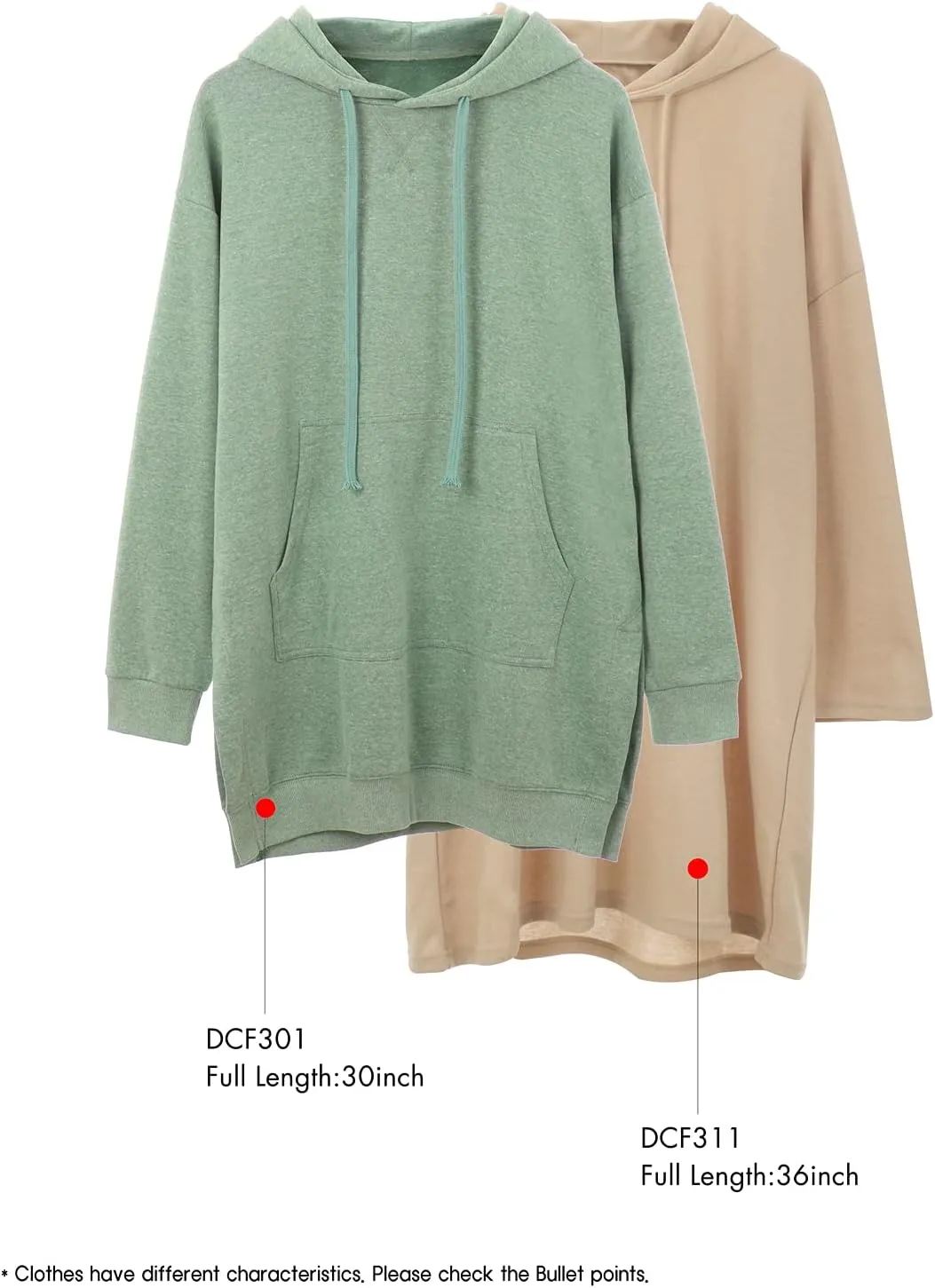GIVON Womens Hoodies Dress Hooded Sweatshirts Loose Fit Long Sleeve Casual Tunic Loungewear