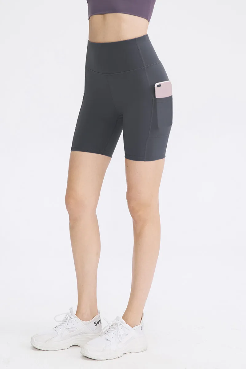 High-Rise Biker Short with Pockets