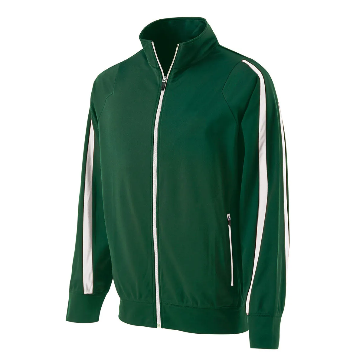 Holloway Youth Forest/White Full Zip Determination Jacket