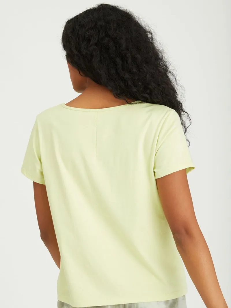 Lime Soft Vneck Tee