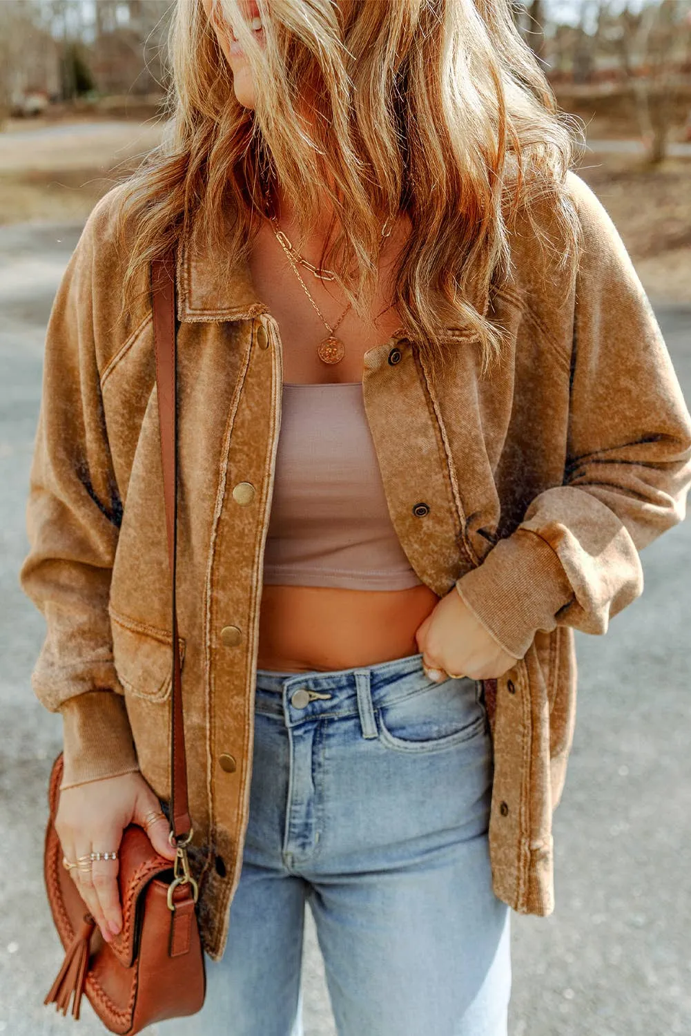 LORALIE CASUAL VINTAGE WASH SHACKET