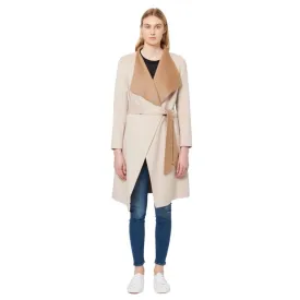 Megan Woven Coat (Camel Rosebud)