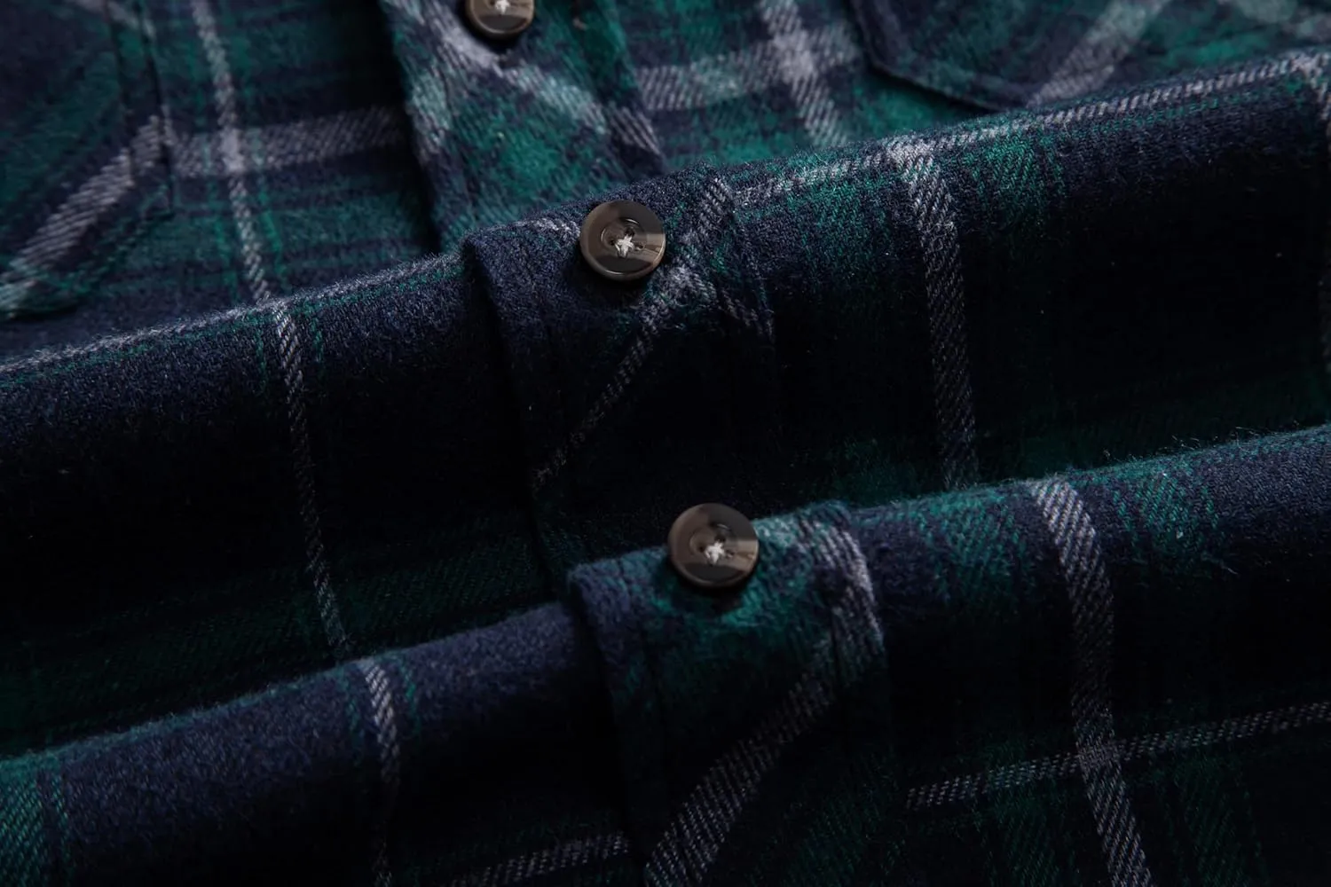 Mens Flannel Plaid Shirts Regual Fit Casual Long Sleeve Button Down Fleece Shirts