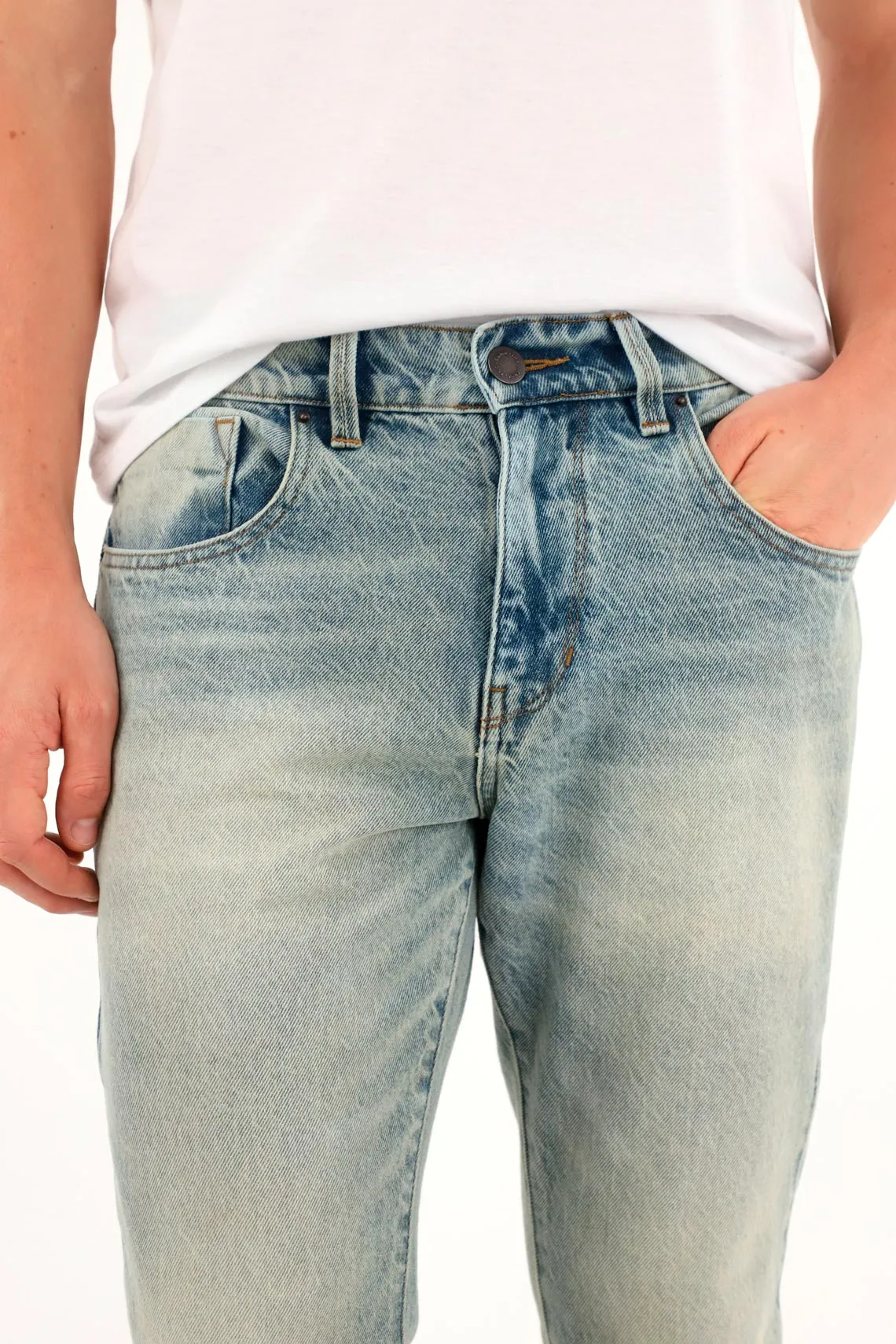 Men's Light Blue Classic Five-Pocket Jeans