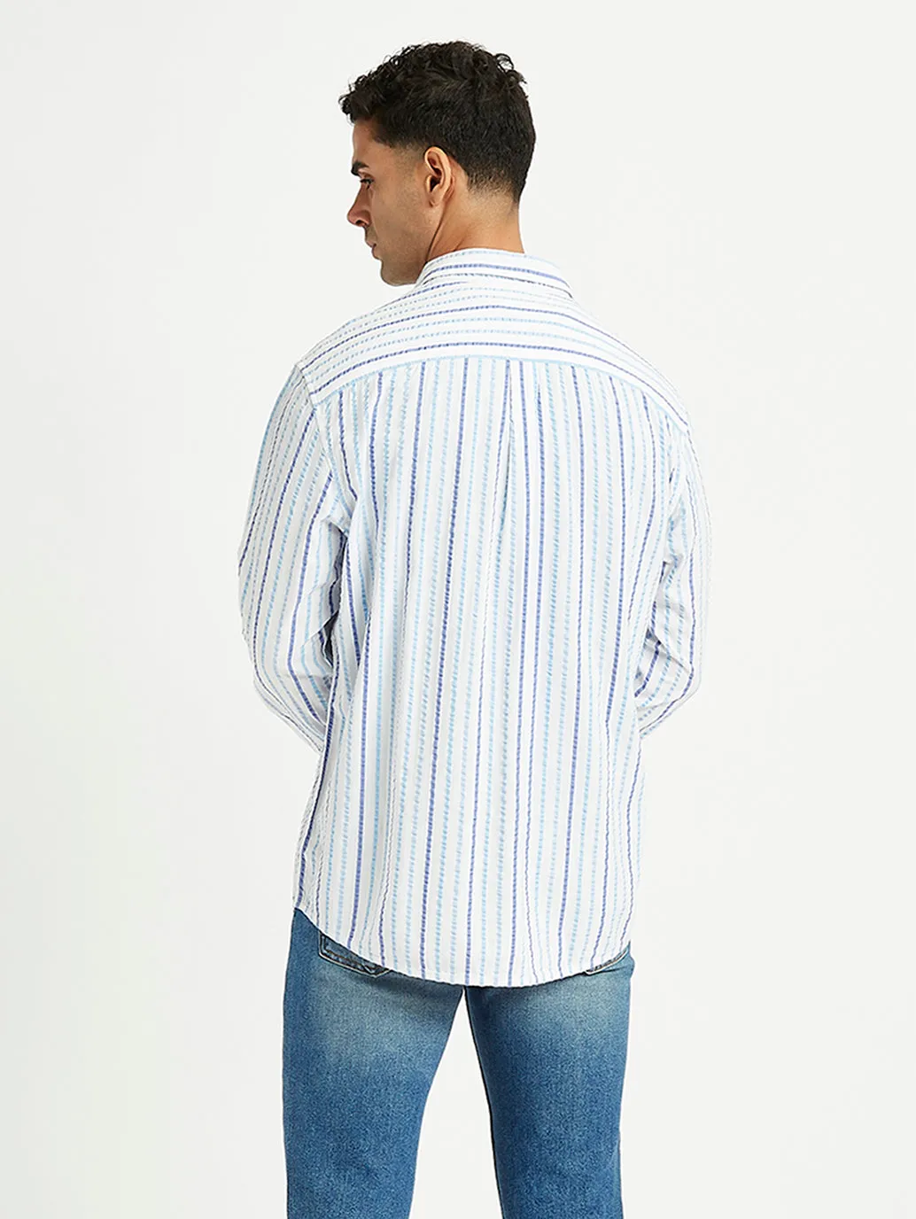 Men's Striped Regular Fit Shirt