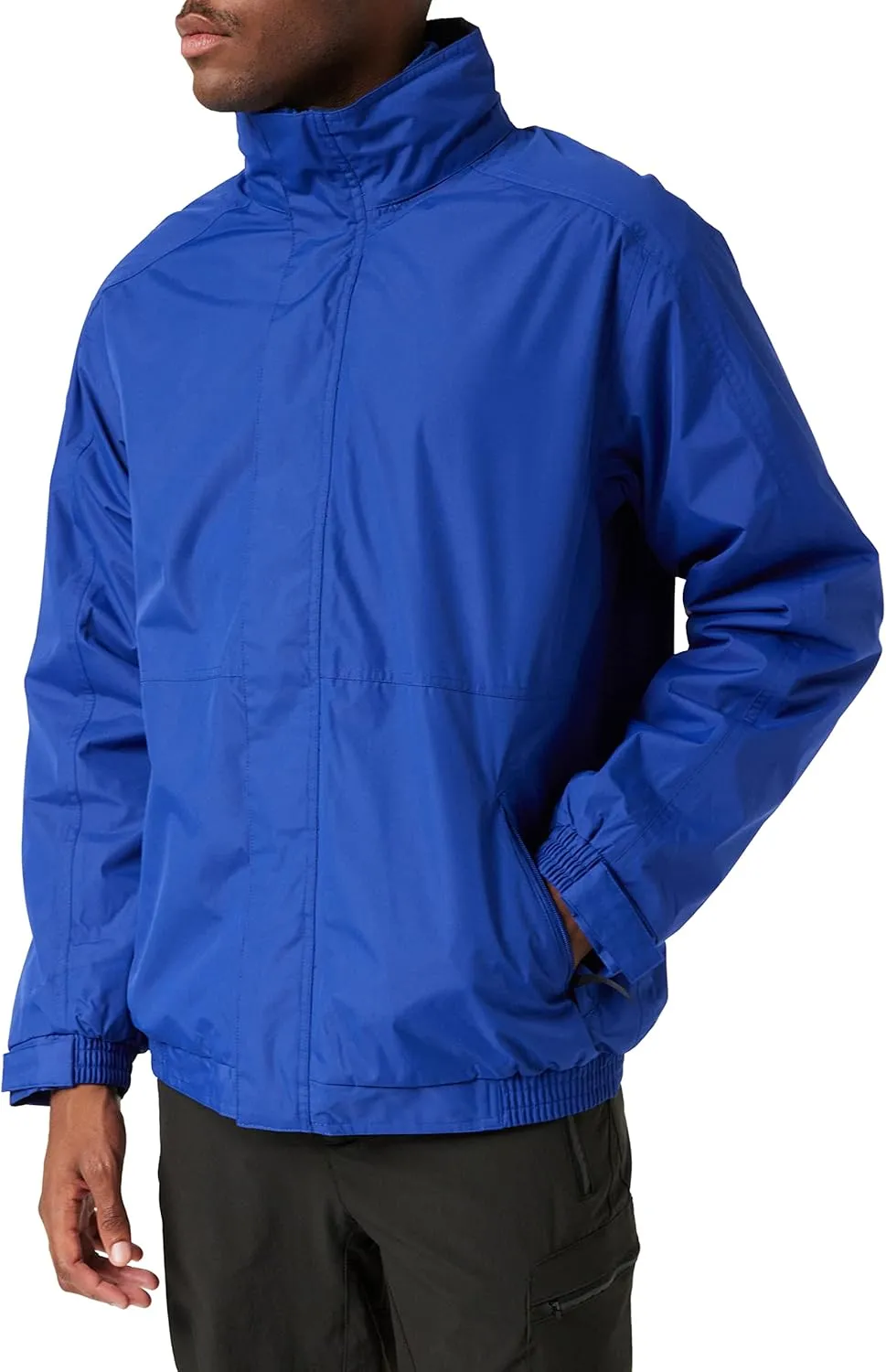 Men's Waterproof Fleece-Lined Bomber Jacket with Concealed Hood