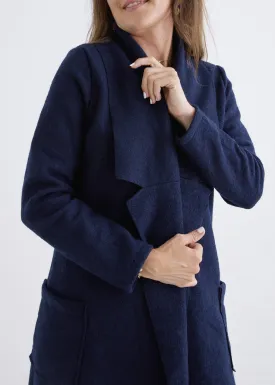 Merino Coat in Navy