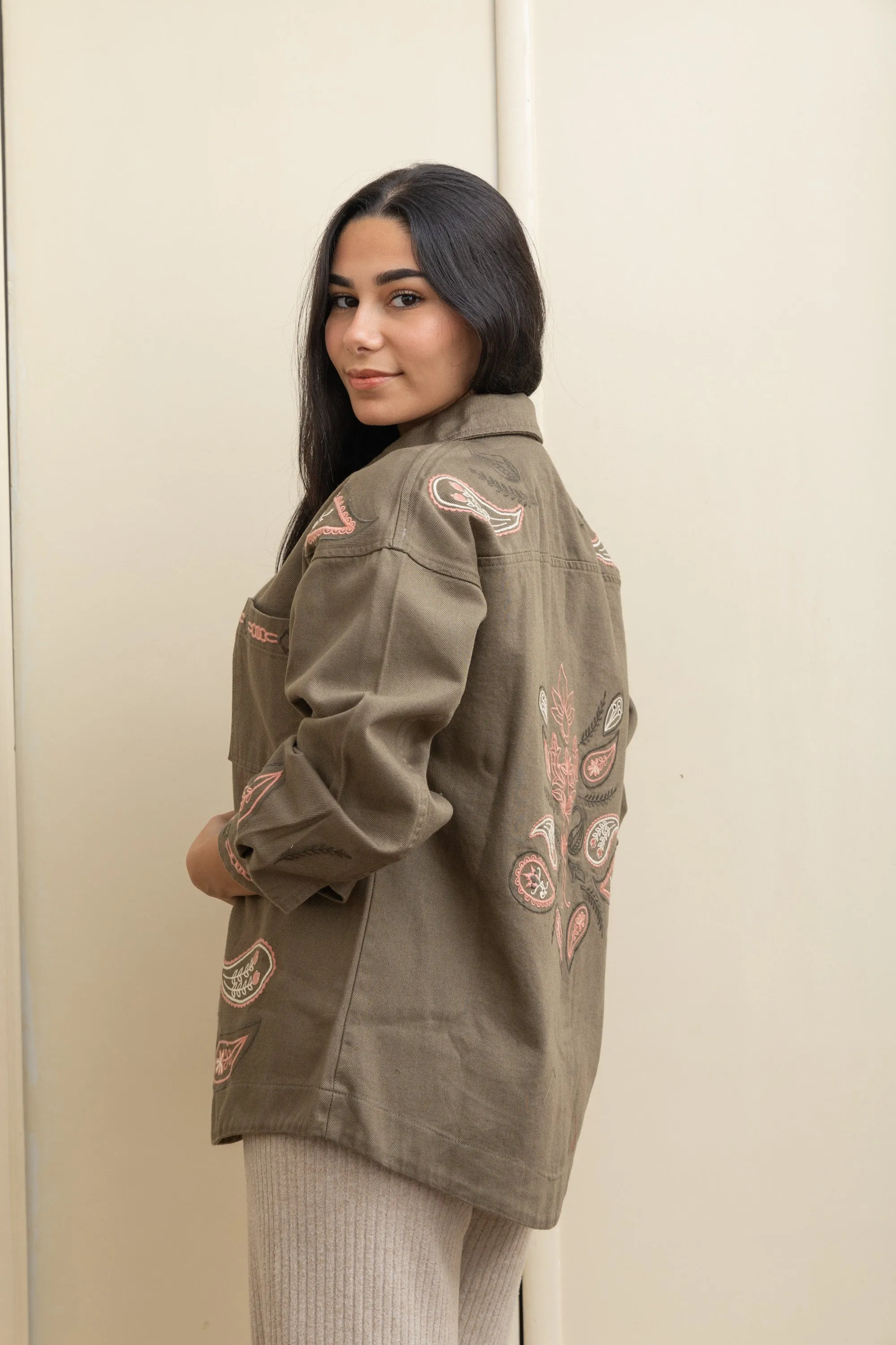 Olive Gabardine Jacket – Sophisticated, and Timeless