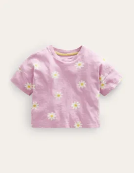 Relaxed T-shirt-Soft Lavender Daisies