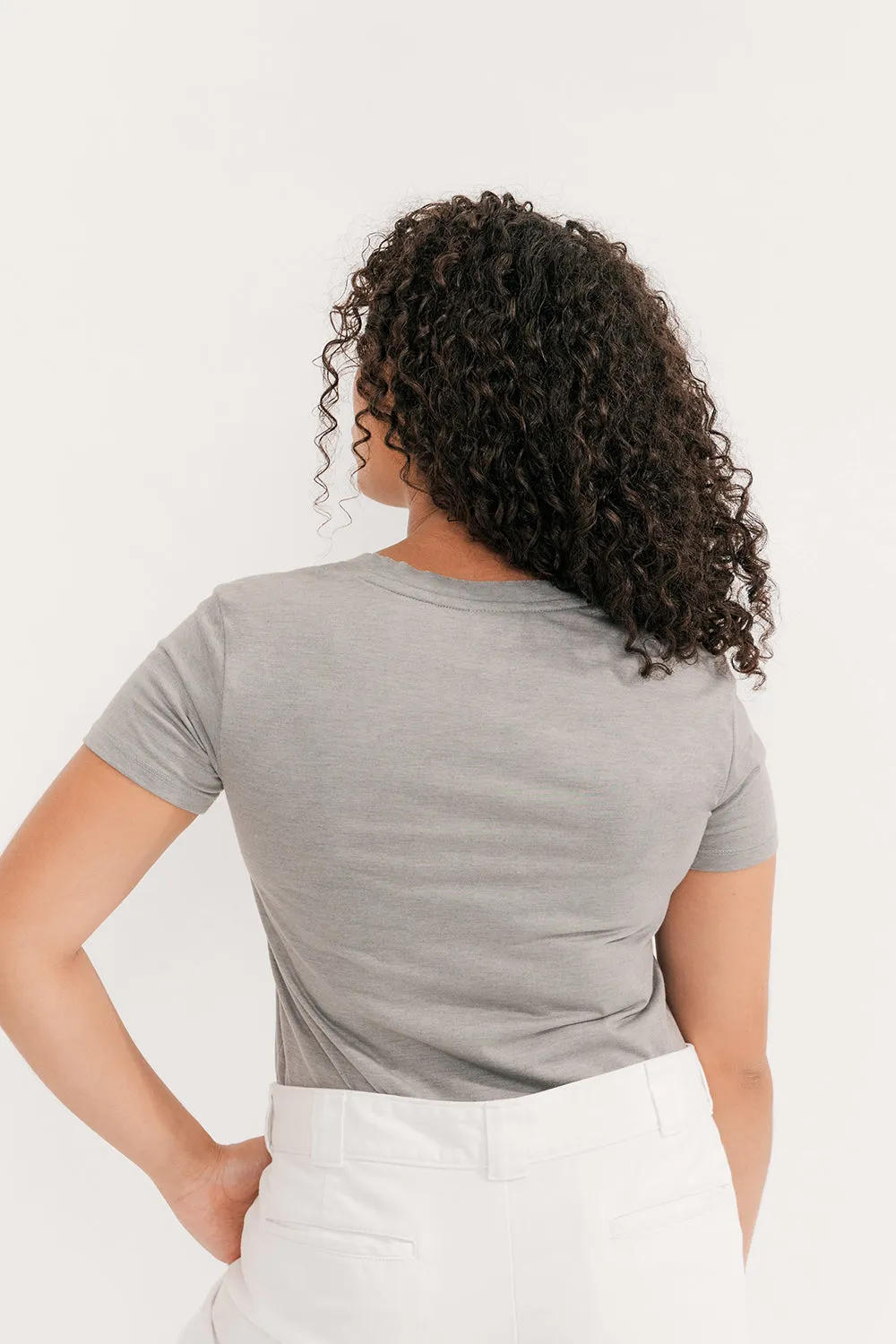 Relaxed V-Neck T-Shirt (Slate)