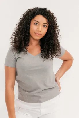 Relaxed V-Neck T-Shirt (Slate)