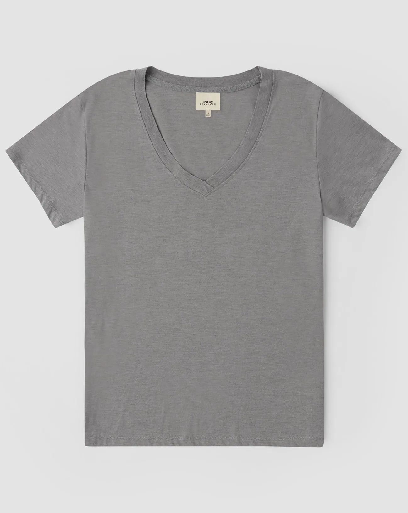 Relaxed V-Neck T-Shirt (Slate)
