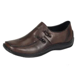 Rieker L1751-25 Brown Combi Leather Loafers