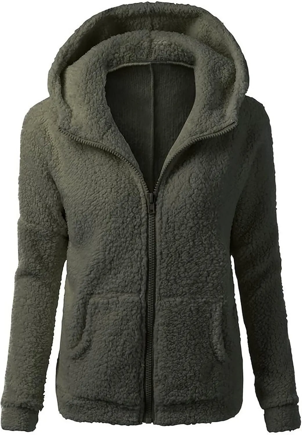 Sherpa Jackets For Women Winter Coats Faux Fur Lined Hooides Oversized Fluffy Fuzzy Fleece Jacket Casual Warm Outerwear