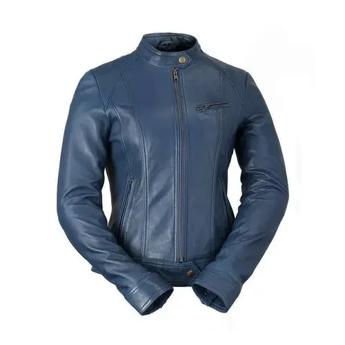 Timeless Elegance - Women's Genuine Lambskin Leather Jacket