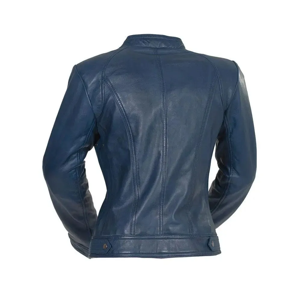 Timeless Elegance - Women's Genuine Lambskin Leather Jacket