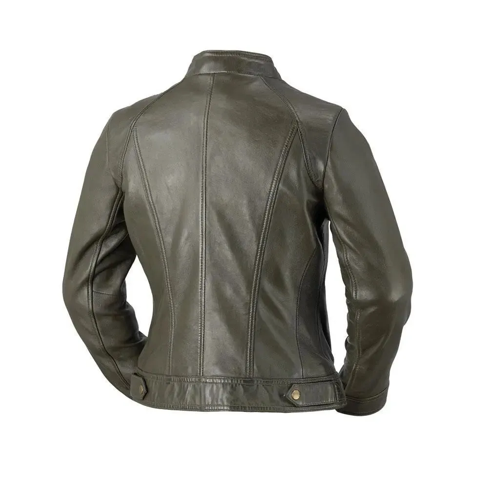 Timeless Elegance - Women's Genuine Lambskin Leather Jacket
