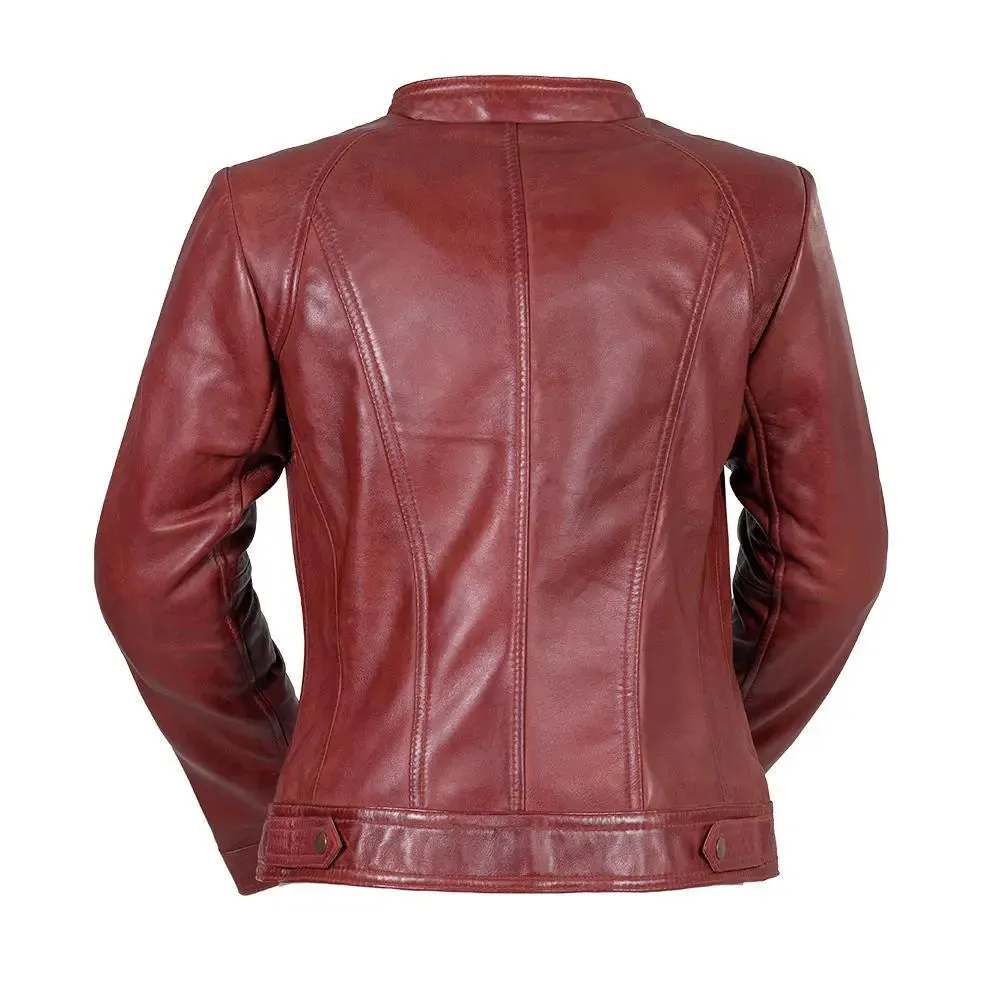 Timeless Elegance - Women's Genuine Lambskin Leather Jacket