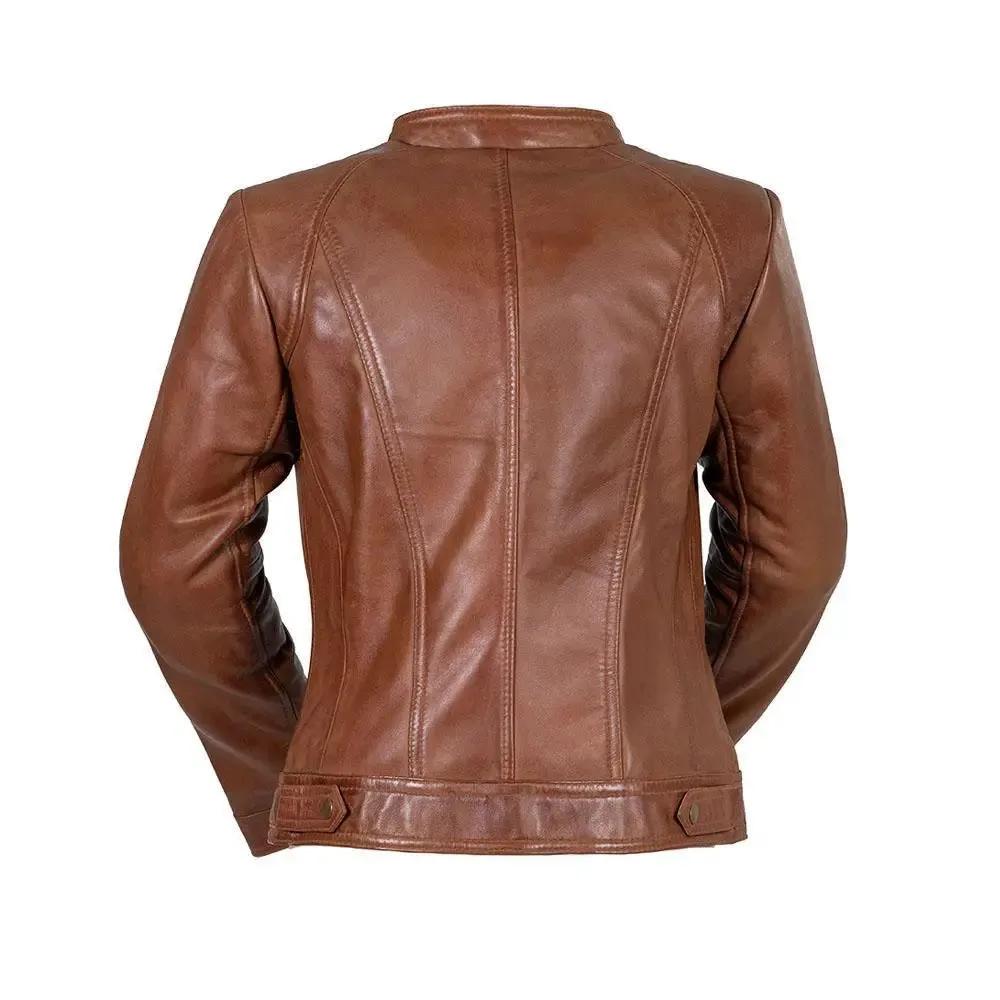 Timeless Elegance - Women's Genuine Lambskin Leather Jacket